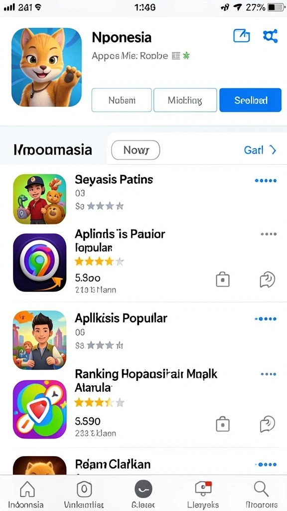 Tampilan level menantang yang harus diselesaikan.