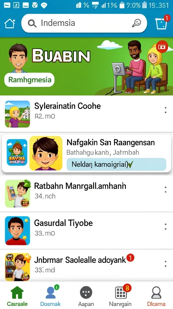 Ragam permainan yang menarik dan seru.