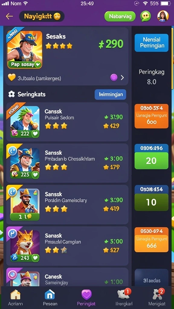 Screenshot memperlihatkan fitur bonus menarik.
