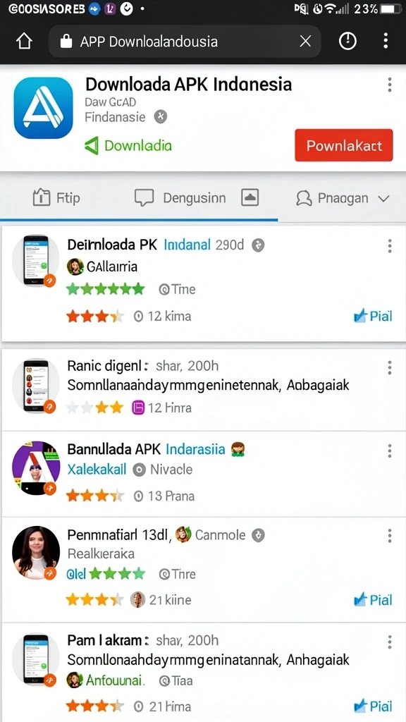Tampilan utama permainan yang menarik dan intuitif.