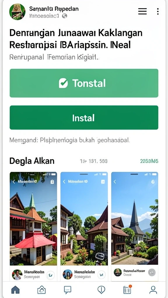 Tampilan utama permainan yang menarik dan user-friendly.