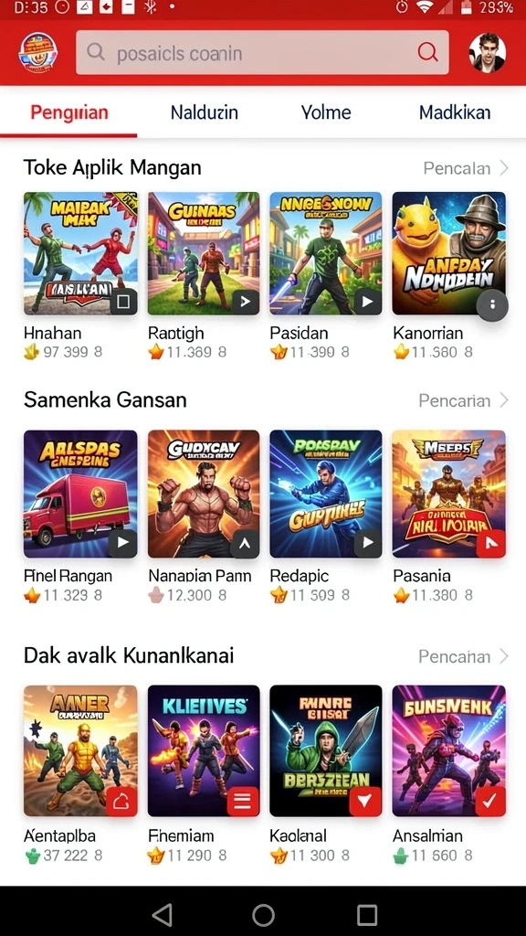 Berbagai karakter unik untuk dipilih.