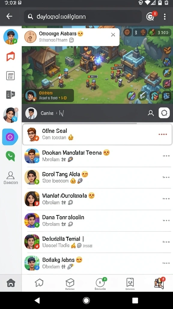 Screenshot menunjukkan mode multiplayer dengan teman-teman.
