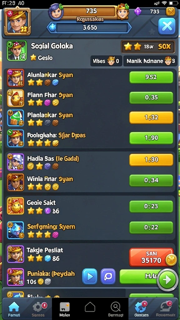 Misi harian yang seru dengan hadiah menarik.
