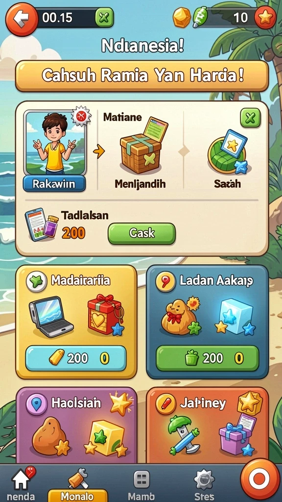 Varian permainan yang beragam dan menyenangkan.