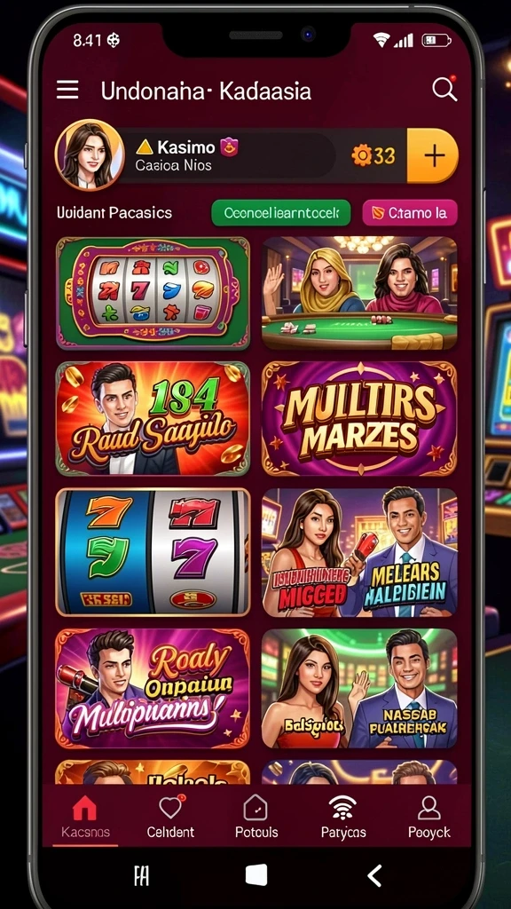 Screenshot menampilkan antarmuka utama LUCKYDF yang menarik.