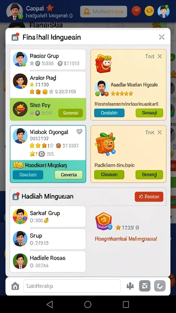Sistem hadiah yang memotivasi untuk terus bermain.