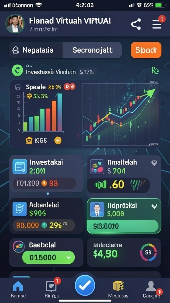 Tampilan awal yang menawan dengan efek visual yang menarik.