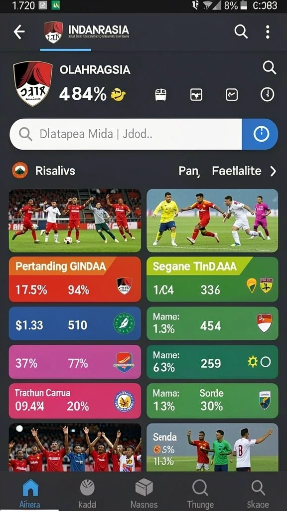 Tampilan menu utama yang menarik dan mudah digunakan.