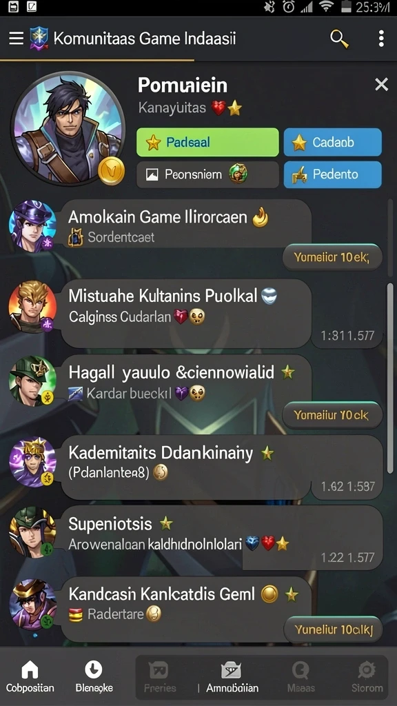 Tampilan antarmuka permainan yang menarik.