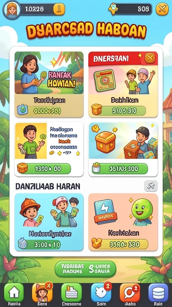 Karakter dengan desain yang unik dan menarik.