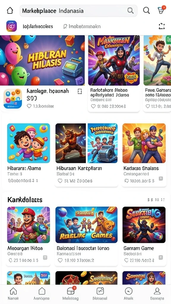Tampilan menu utama yang intuitif dan ramah pengguna.